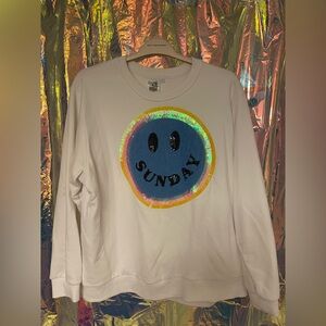 QOS Sunday Smiley Sweatshirt